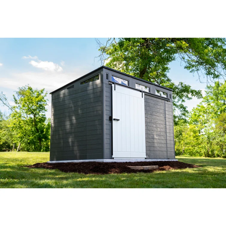 Suncast Modernist Barn Door Storage Shed