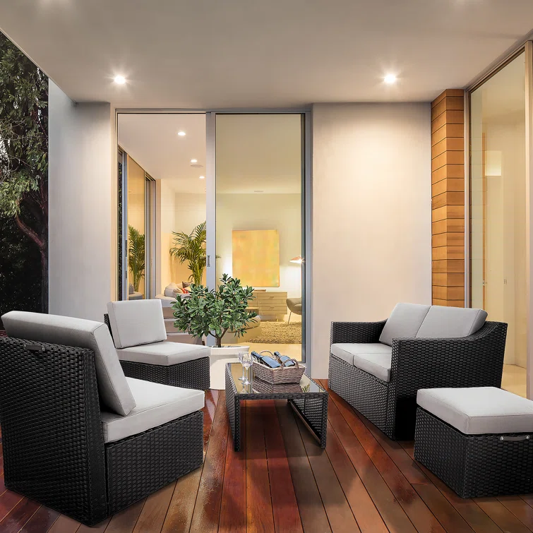 6 - Person Outdoor Seating Group with Cushions