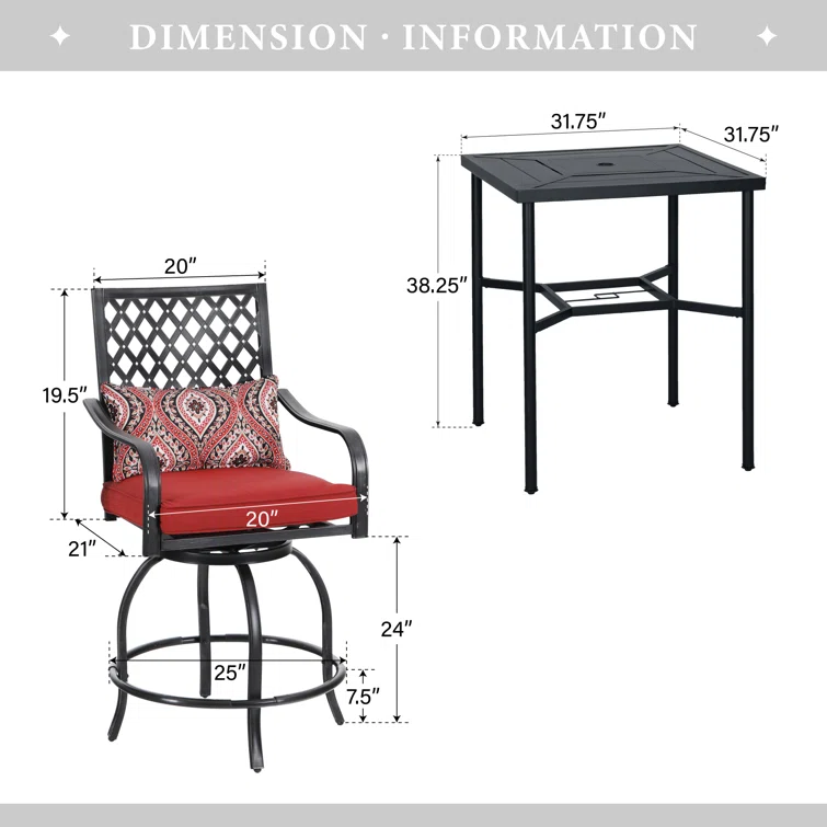 Alyne 4 - Person Square Outdoor Dining Set with Cushions