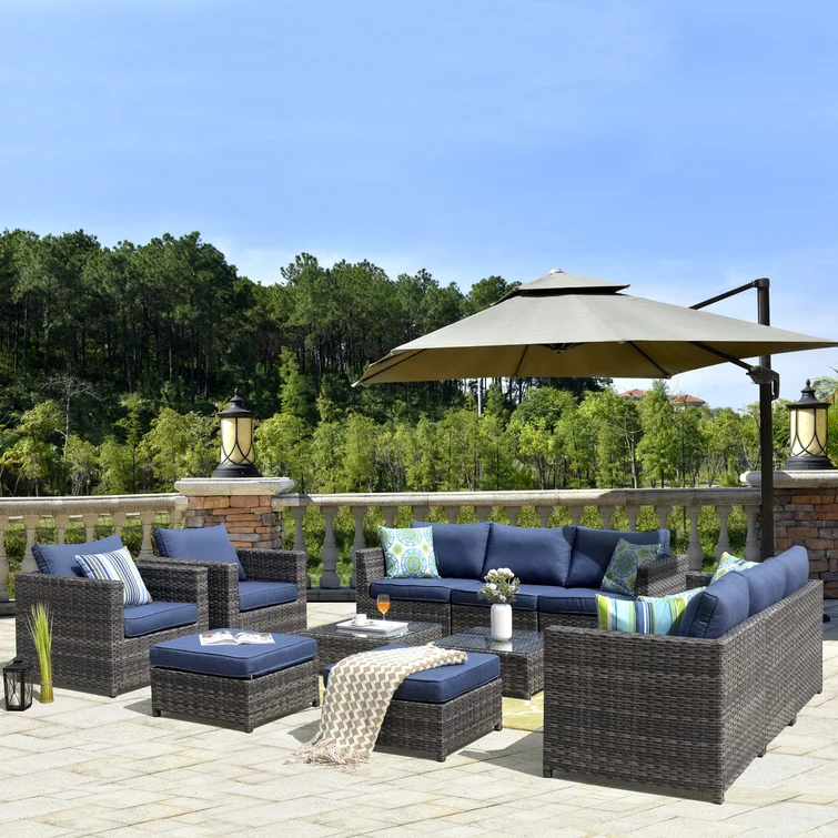 Cassville 8 - Person Outdoor Seating Group with Cushions