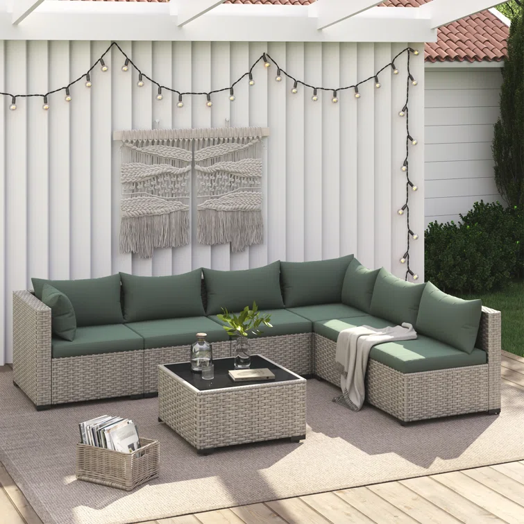7 Pieces Patio Conversation Set