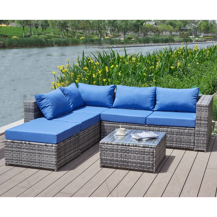 Nivek 5 - Person Outdoor Seating Group with Cushions