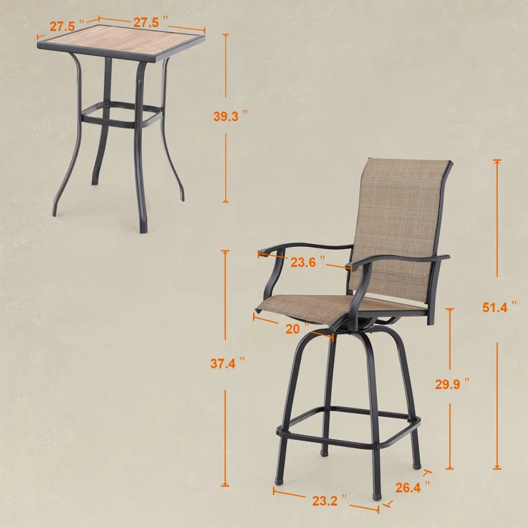 Alyne 6 - Person Square Outdoor Dining Set