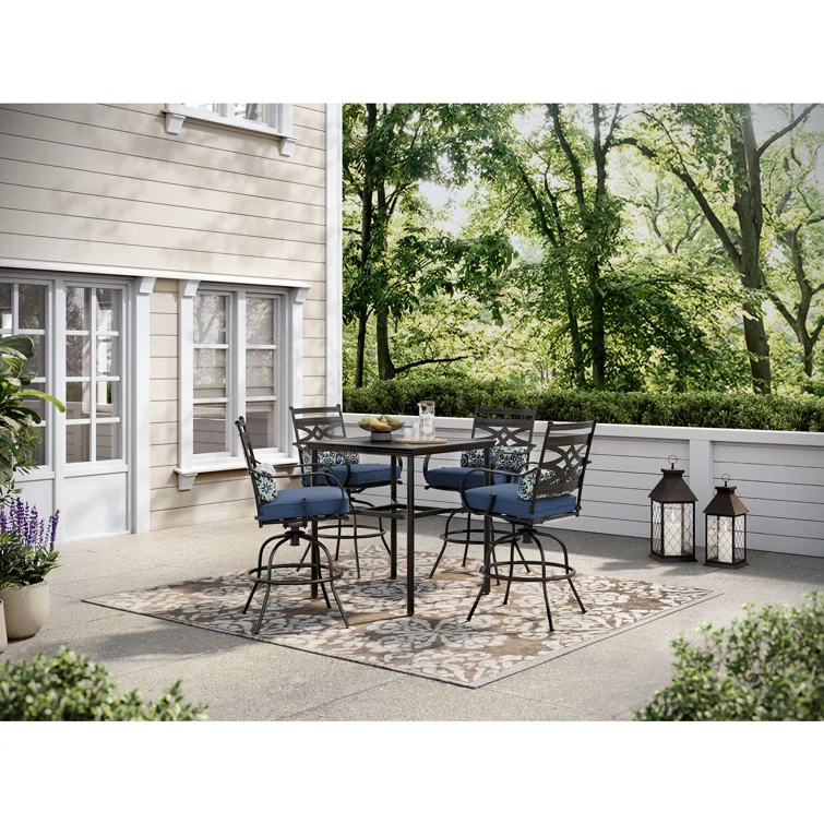 Gehlert 4 - Person Square Outdoor Dining Set with Cushions
