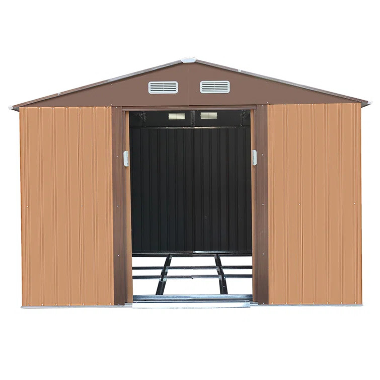 10 ft. W x 9 ft. Galvanized Steel Storage Shed