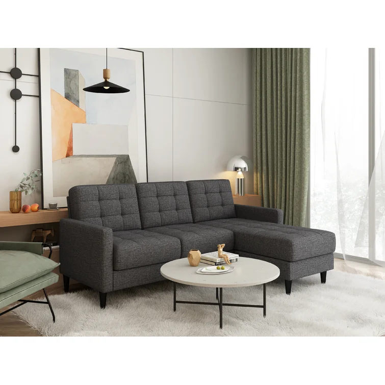 Ashland 82" Wide Reversible Sofa & Chaise with Ottoman