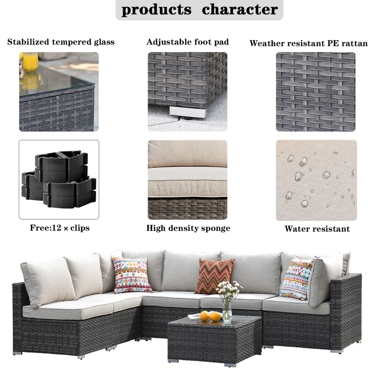 Aliva 6 - Person Outdoor Seating Group with Cushions