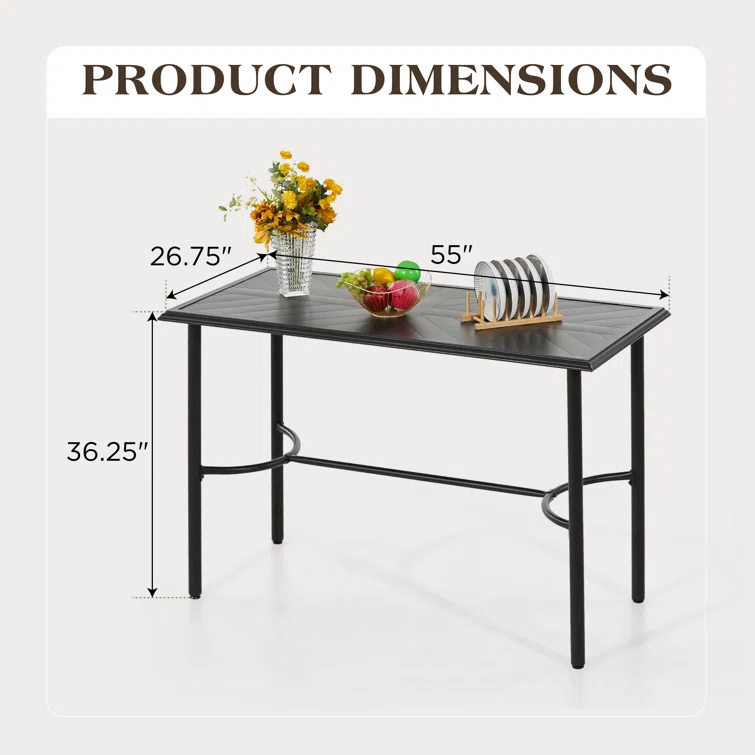 Alyne 4 - Person Rectangular Outdoor Dining Set with Cushions