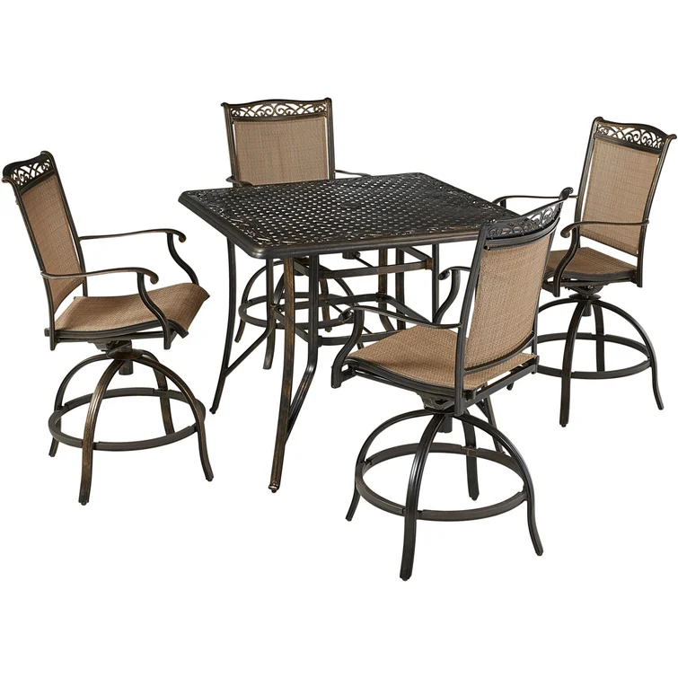 Mikenzy 4 - Person Square Outdoor Dining Set with Cushions