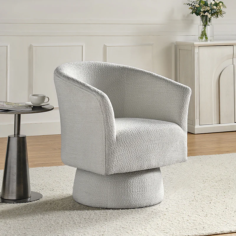 Conan Lucy Calla Lily Shape Modern Swivel Barrel Chair