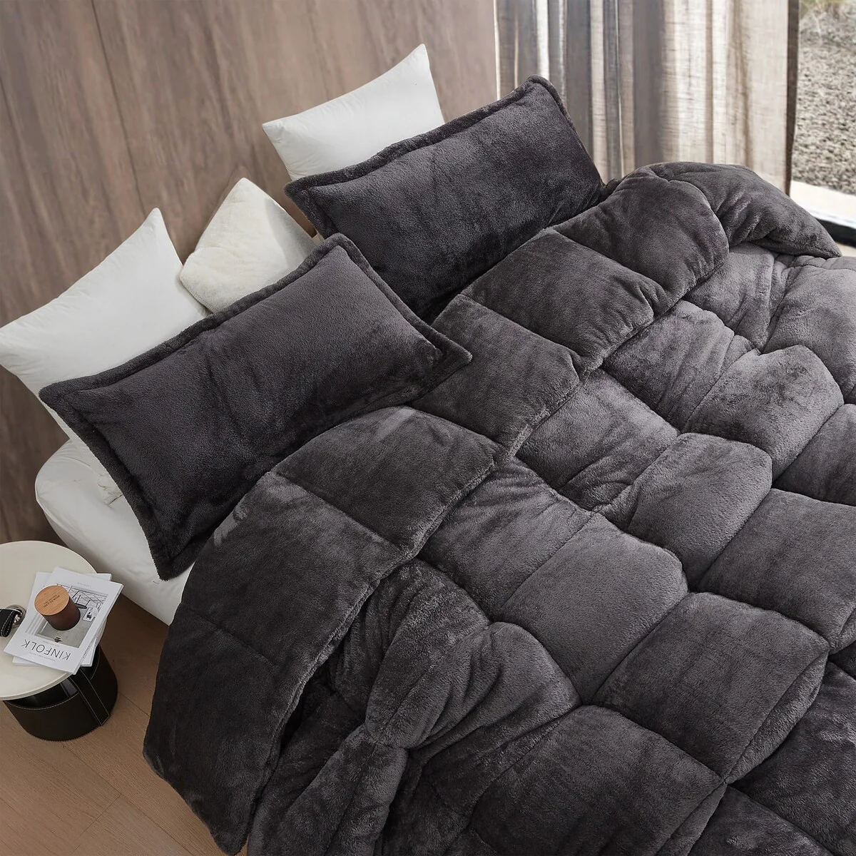 Me Comforter ATE Your Comforter? - Coma Inducer? Oversized Comforter Set - Charcoal Steel