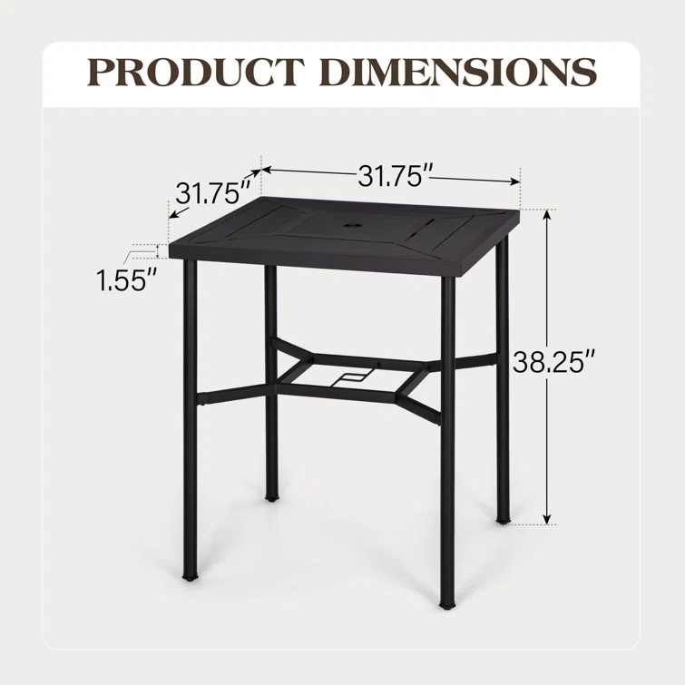 Alyne 4 - Person Square Outdoor Dining Set with Cushions
