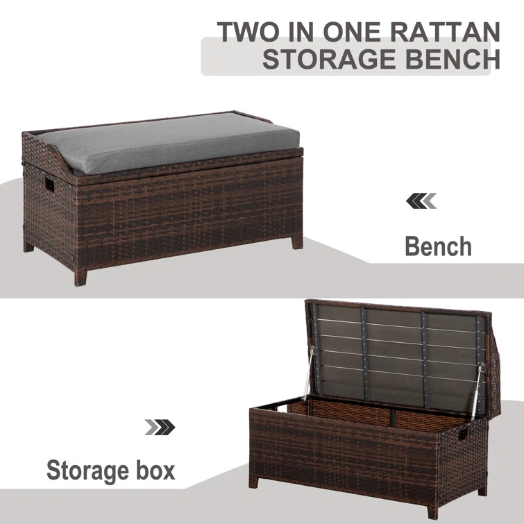 Wicker Outdoor Bench