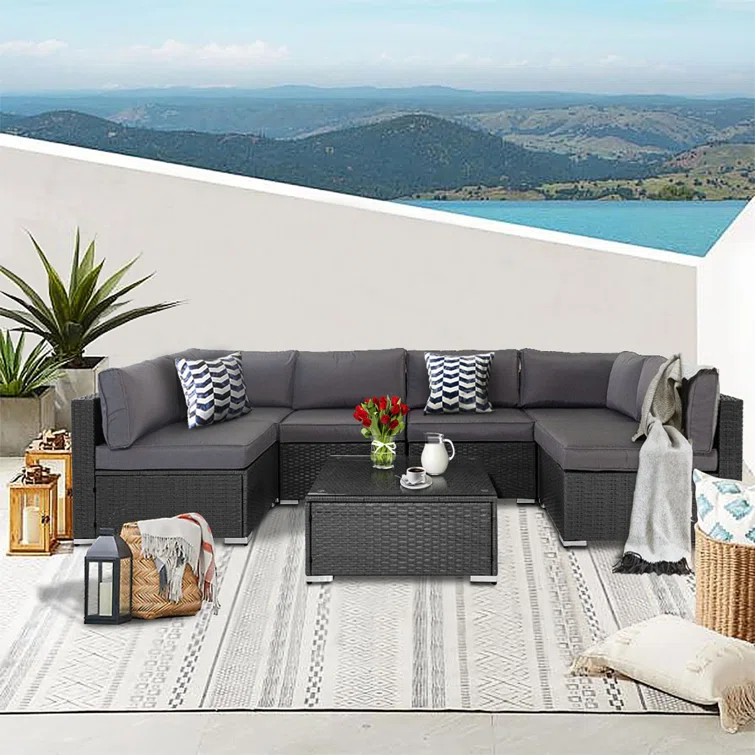 6 - Person Outdoor Seating Group with Cushions