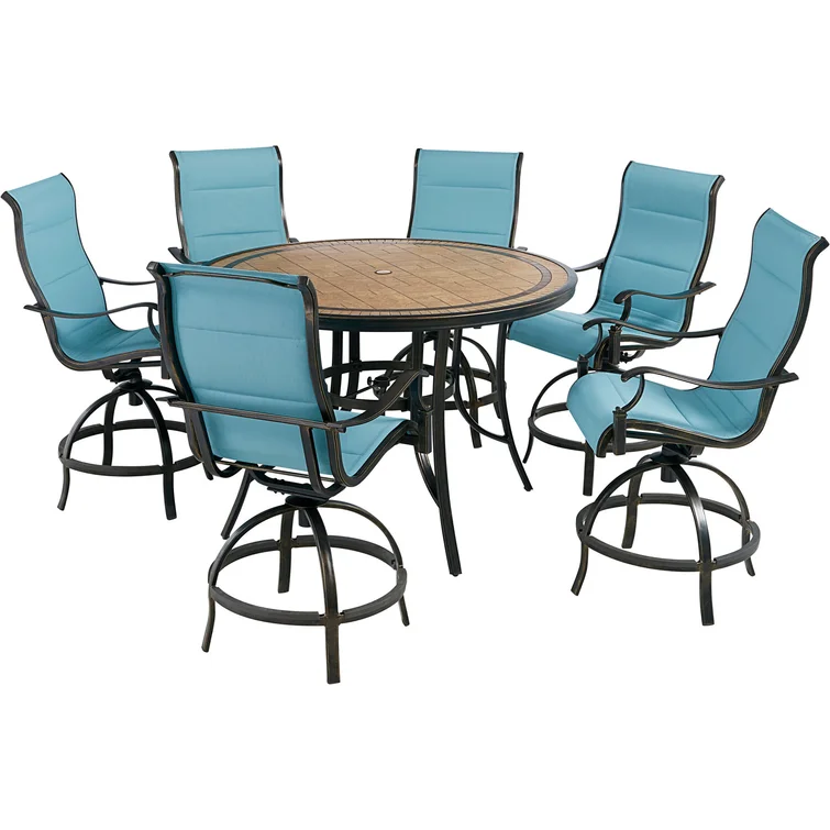 Mikera 6 - Person Round Outdoor Dining Set