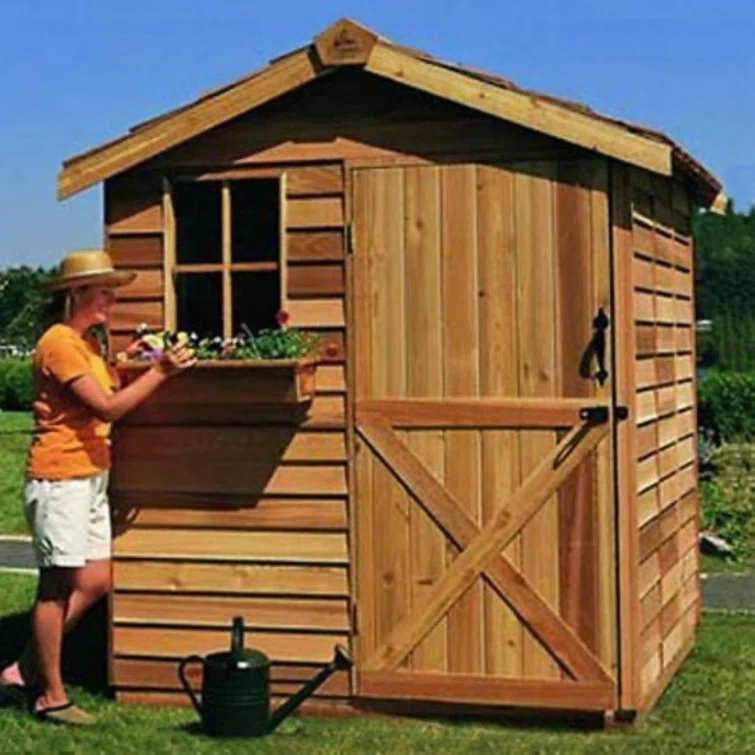 Gardener 6 ft. W x 6 ft. D Western Red Cedar Wood Traditional Storage Shed