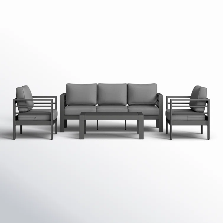 Rolston 5 - Person Outdoor Seating Group with Cushions