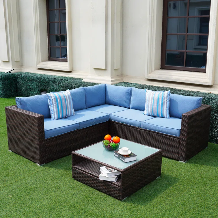 5 - Person Outdoor Seating Group with Cushions