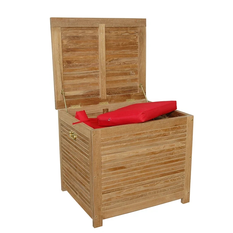 Anderson Teak Camrose 31'' W 120 Gallons Water Resistant Solid Wood Teak Deck Box in Brown