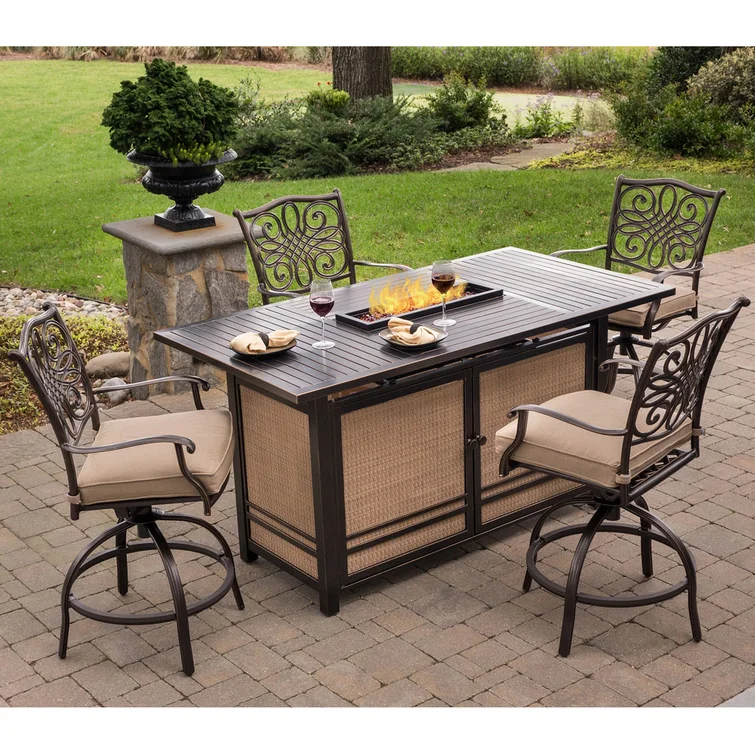 Carleton 4 - Person Rectangular Outdoor Dining Set