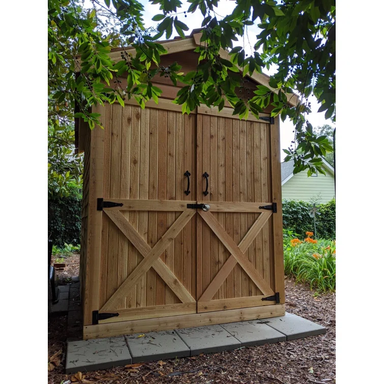 Rancher 6 ft. W x 6 ft. D Western Red Cedar Wood Storage Shed