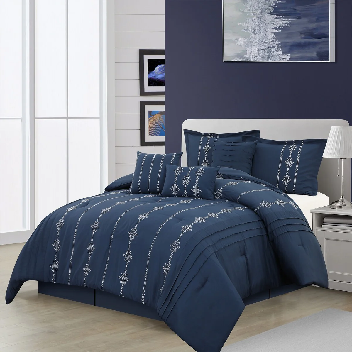 Nanshing Kiana Embroidered 7 Piece Comforter Set