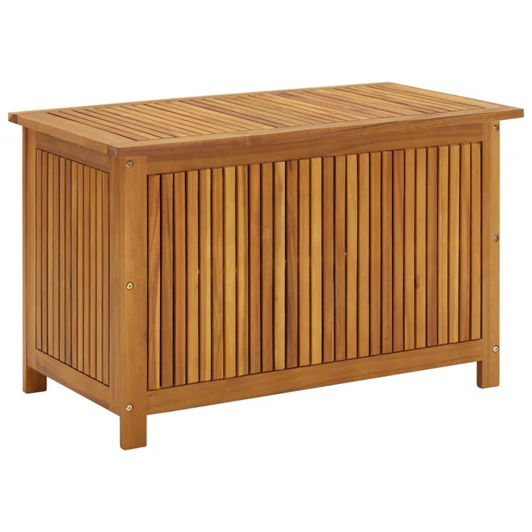 Outdoor Storage Deck Box Chest for Patio Cushions Tools Solid Acacia Wood