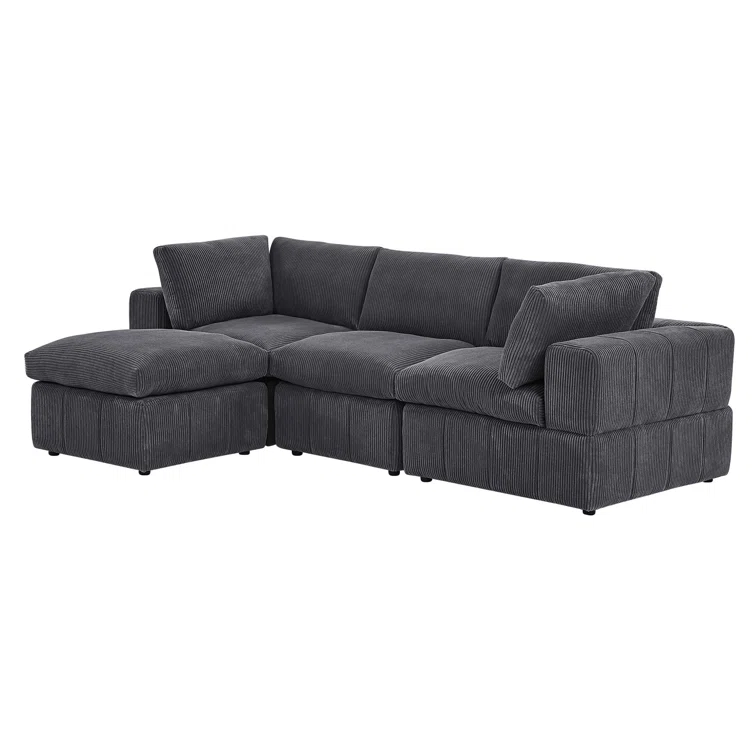 Atianna 4 - Piece Corduroy Sectional