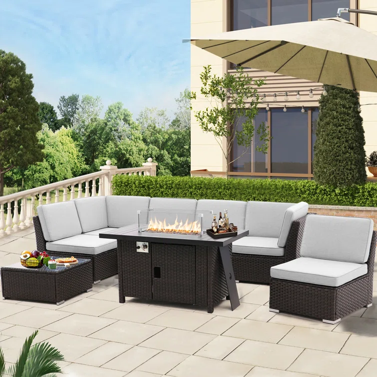 OND3CF8 6 - Person Outdoor Seating Group with Cushions