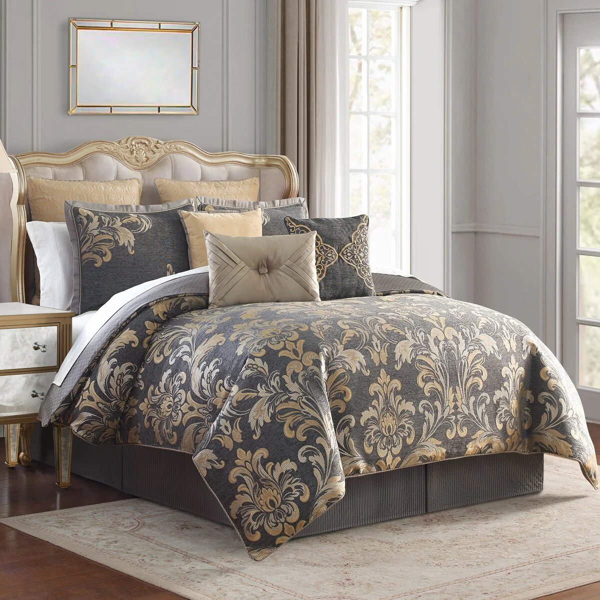 Everett Gray 6 Piece Comforter Set