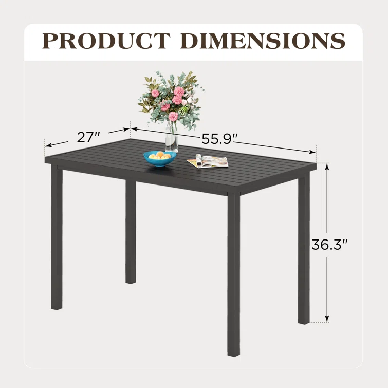 Alyne 4 - Person Rectangular Outdoor Dining Set with Cushions