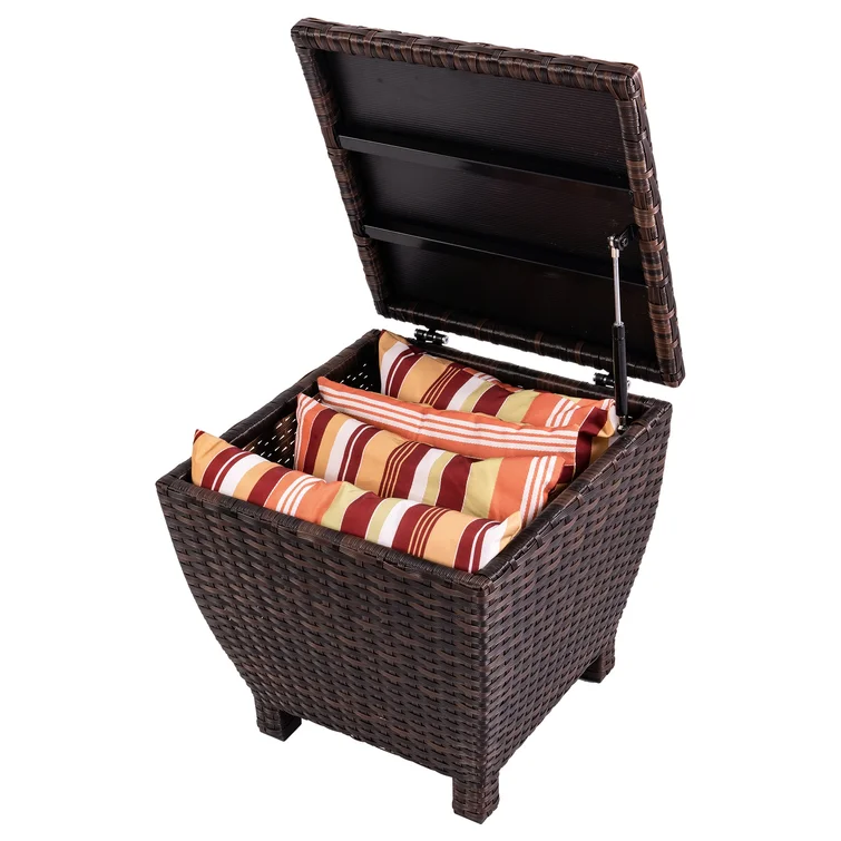 Sundale Outdoor 19.68'' W 13 Gallons Water Resistant Wicker Deck Box