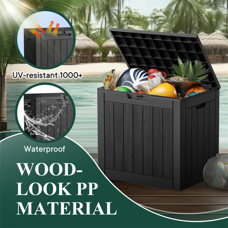 Olilawn Extra Large Resin Outdoor Storage Deck Box