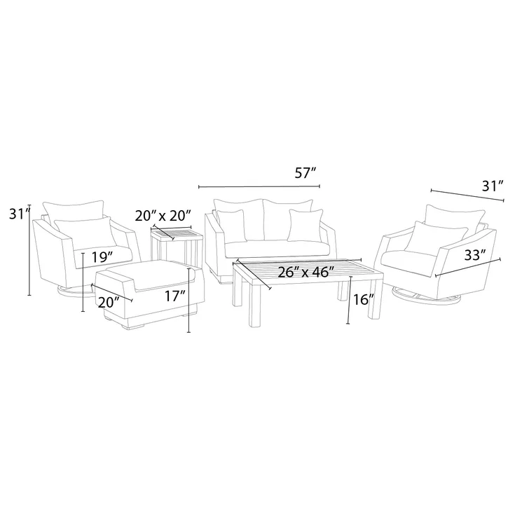 Sehrish 5 - Person Outdoor Seating Group with Cushions