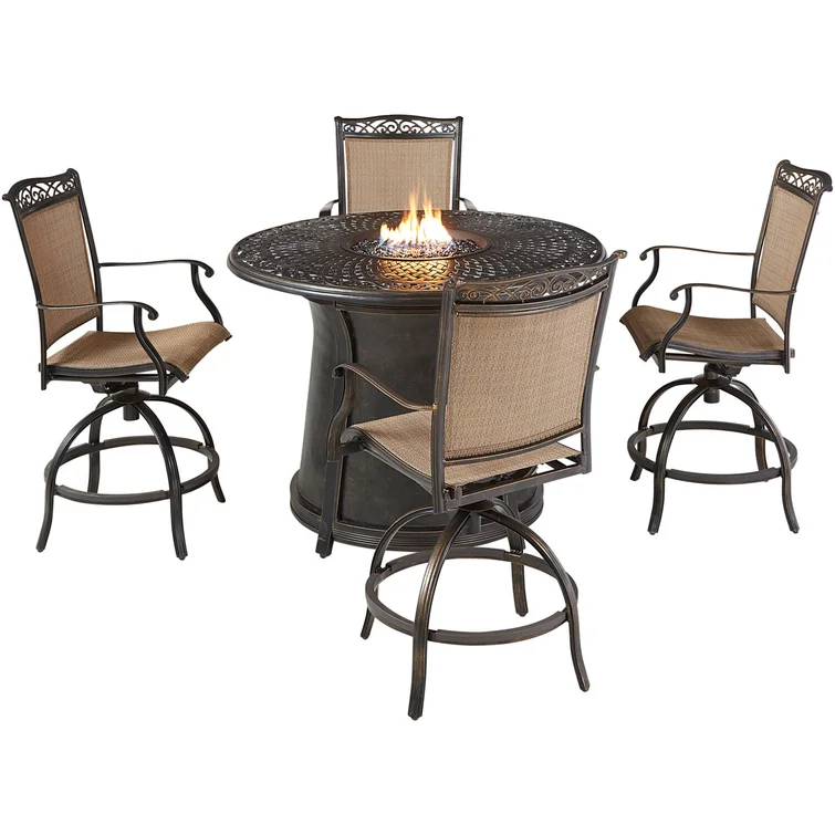 Mikenzy 4 - Person Oval Outdoor Dining Set with Cushions