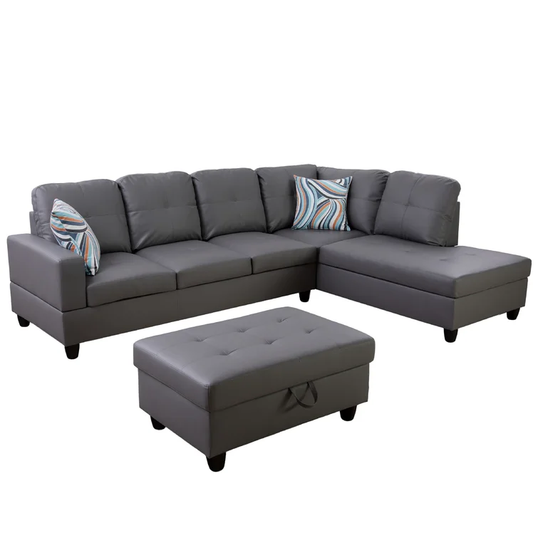 Betson 3 - Piece Faux Leather Sectional