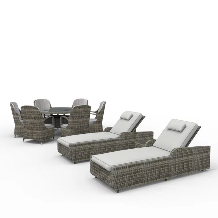 Algird 8 - Person Outdoor Seating Group with Cushions