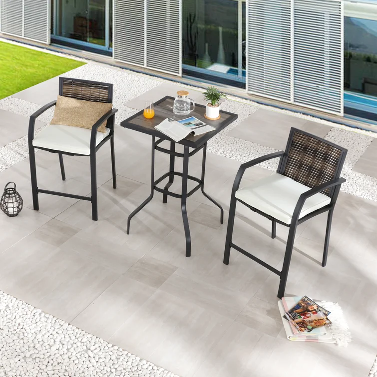 Fredella 2 - Person Square Outdoor Dining Set with Cushions