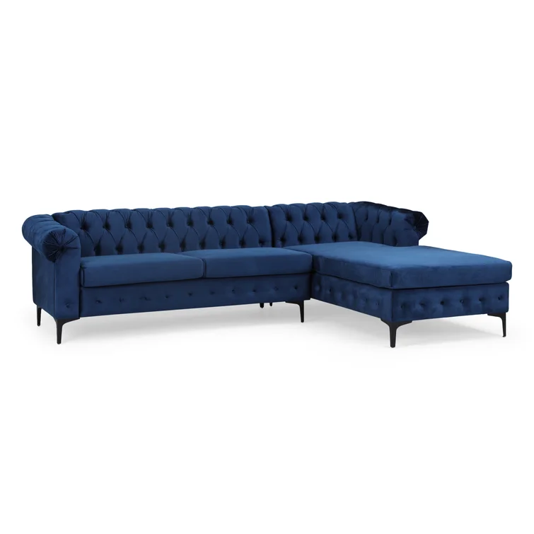 Eginald 2 - Piece Velvet Sectional