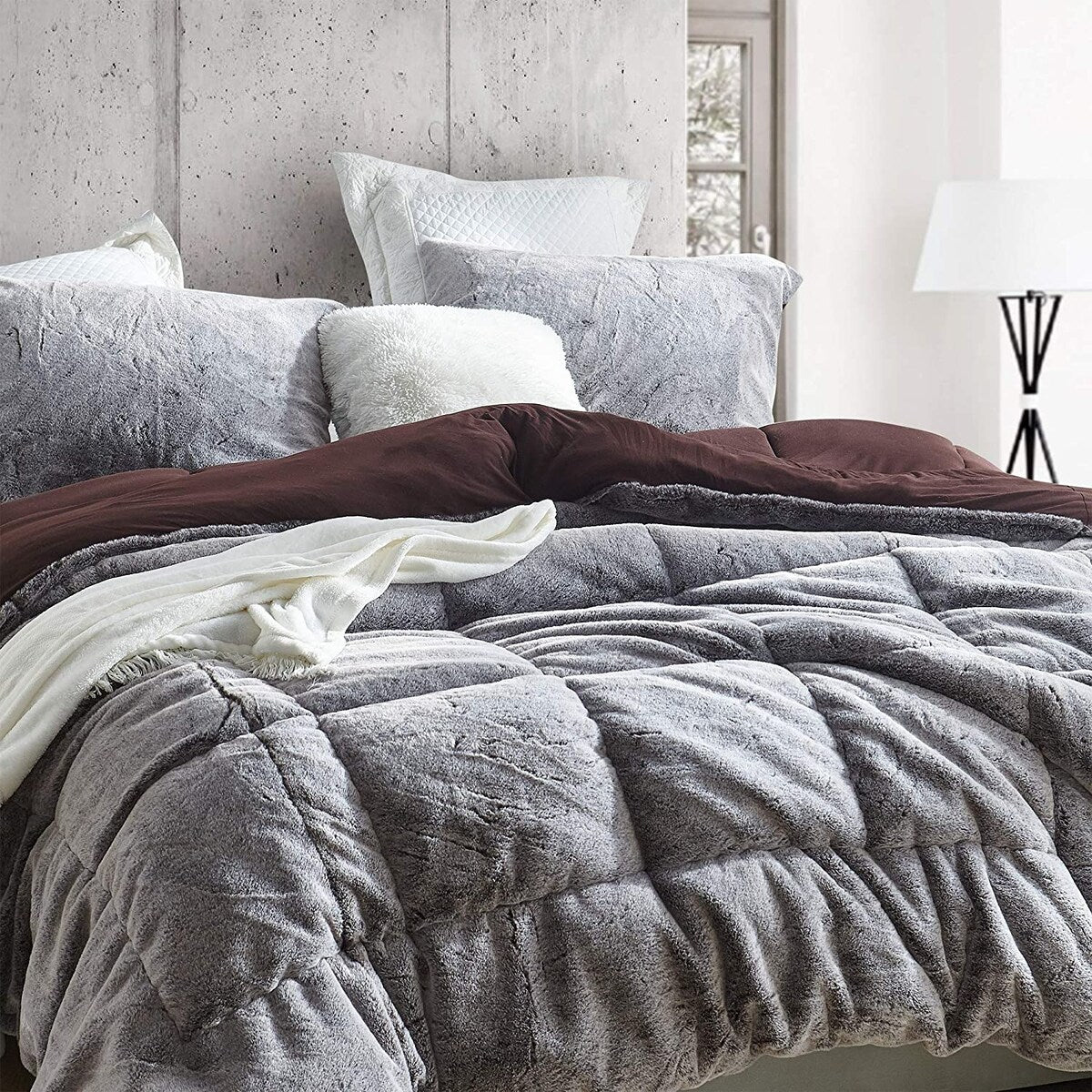 Aww Buddy - Coma Inducer? Oversized Comforter Set - Seal Brown