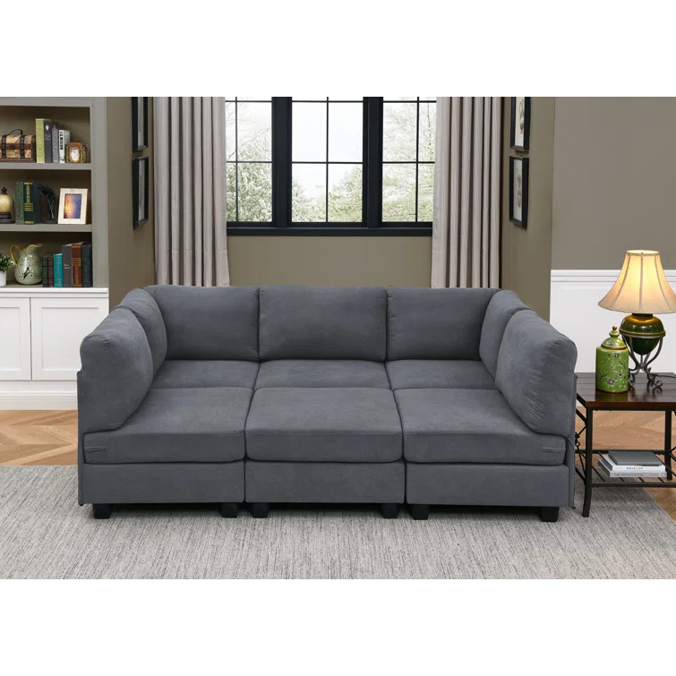 Roeder 6 - Piece Upholstered Sectional