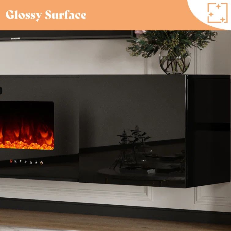 Emyrson Floating Fireplace TV Stand