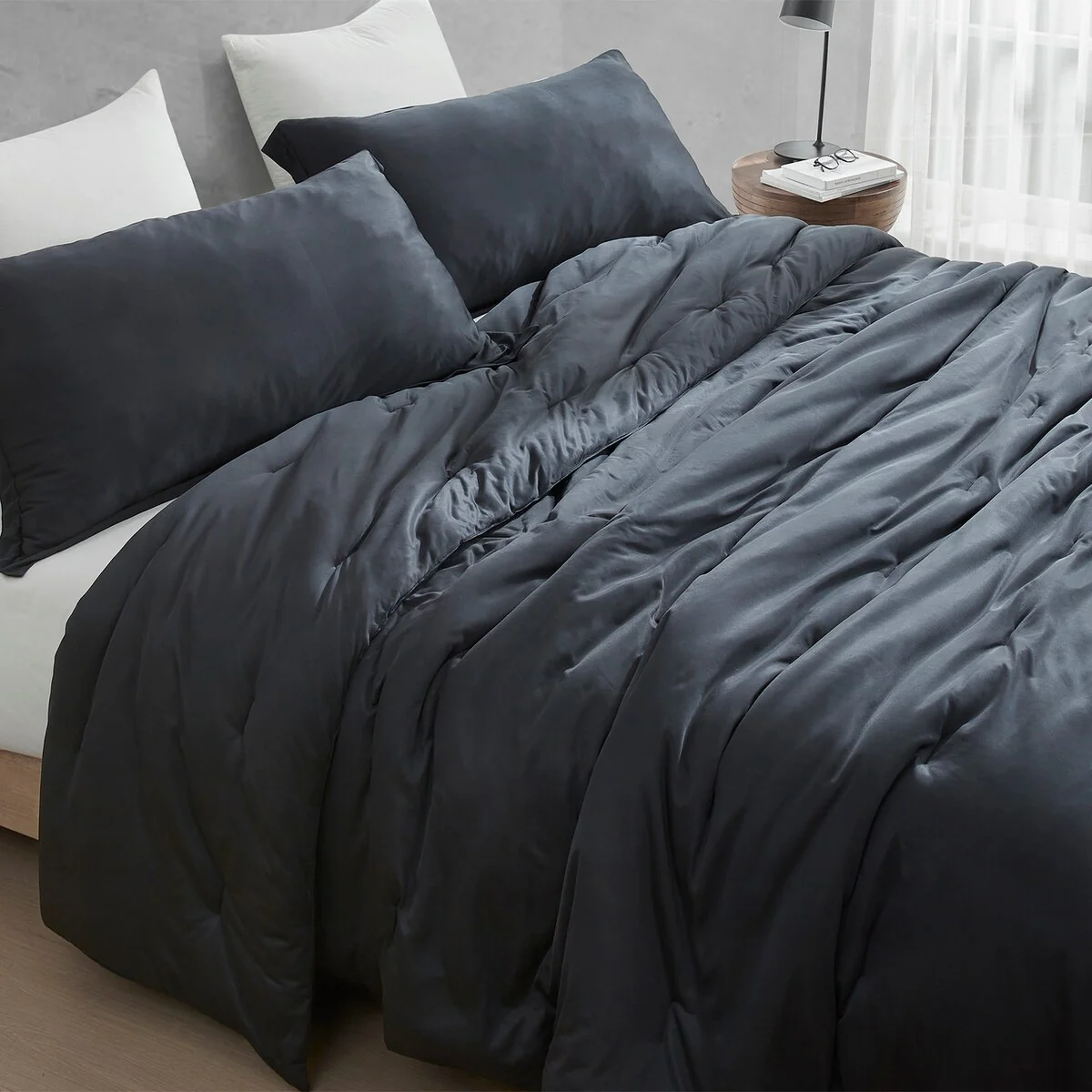 Cool as the Other Side of the Pillow - Coma Inducer? Oversized Comforter Set - Black