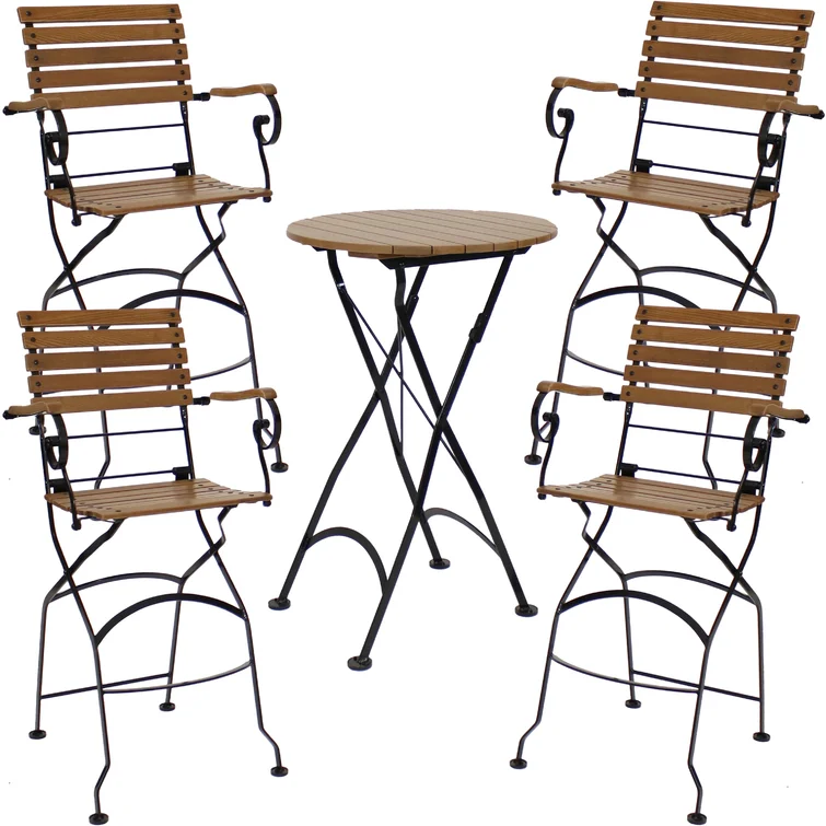 Maleah 4 - Person Round Outdoor Dining Set