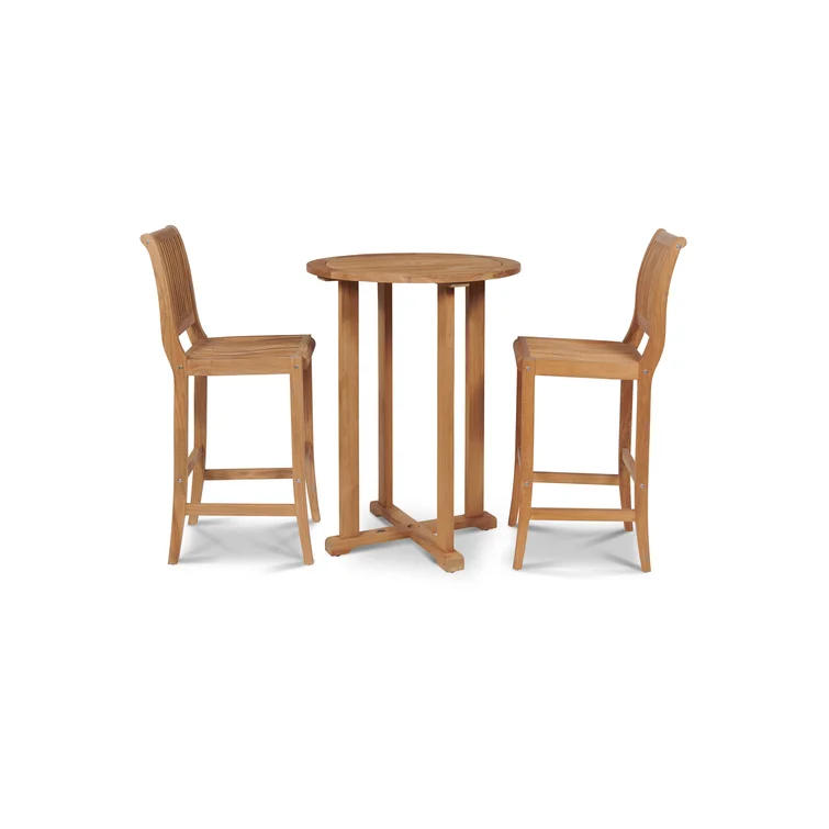 Diomiro 2 - Person Round Teak Outdoor Dining Set