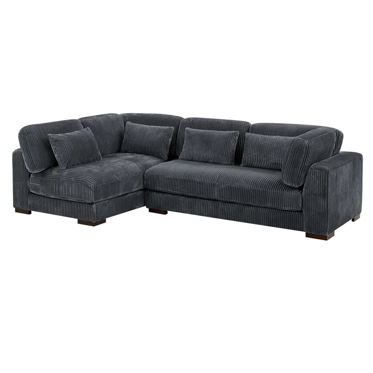 Basilius 2 - Piece Corduroy Sectional