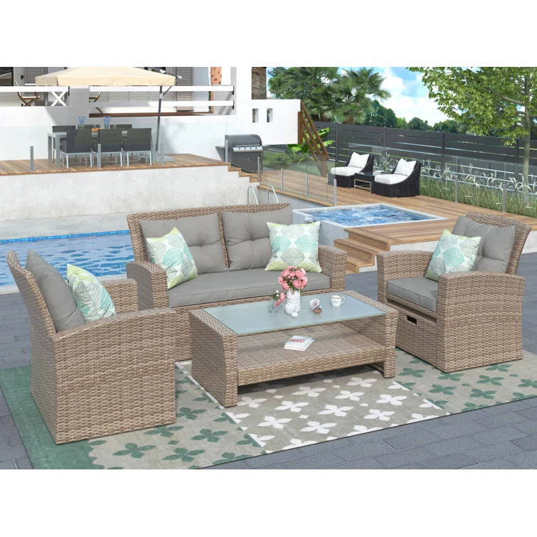 6 - Person Outdoor Seating Group with Cushions