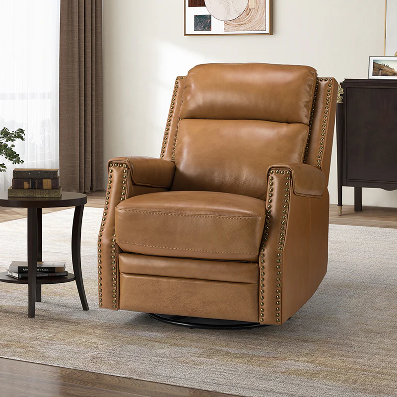 Hieronymus Genuine Leather Power Rocking Recliner