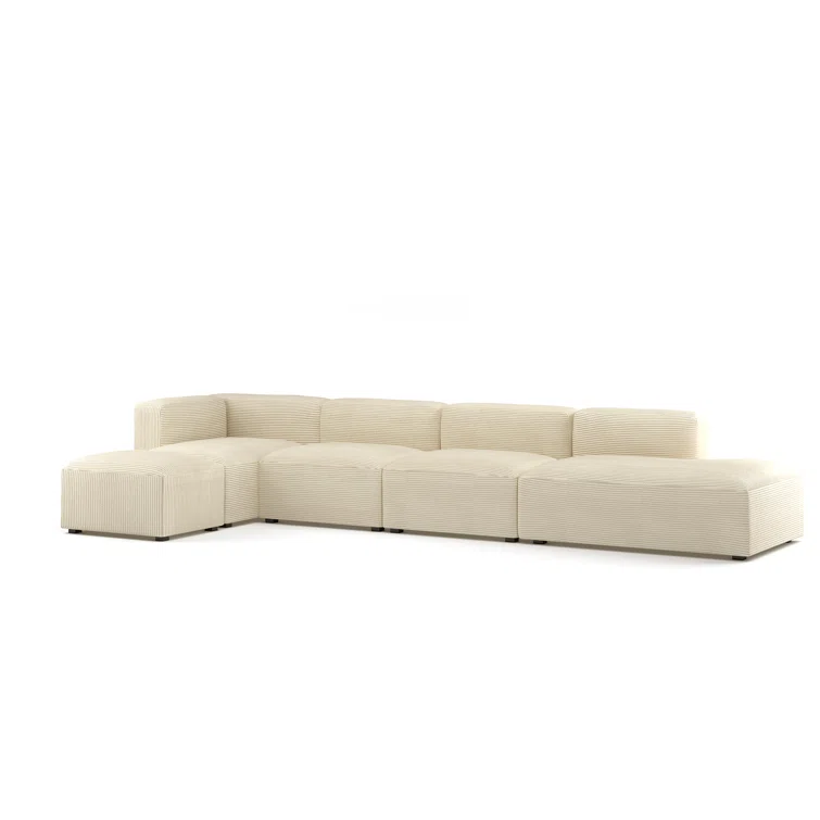 Winnie 5 - Piece Corduroy Sectional
