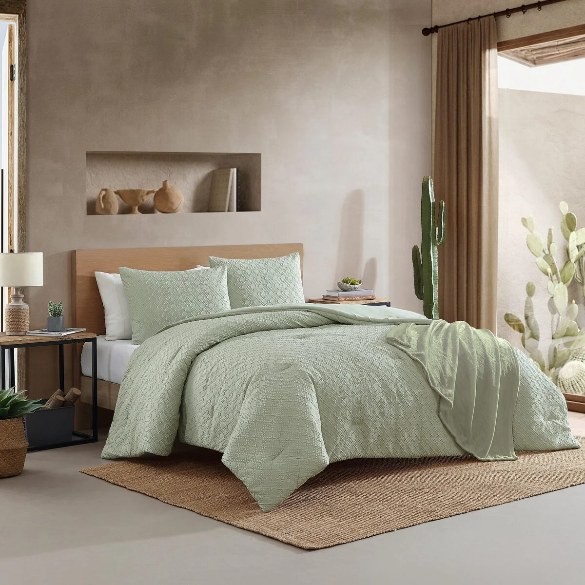 Wrangler Sedona Geometric Green Reversible Comforter Bonus Set